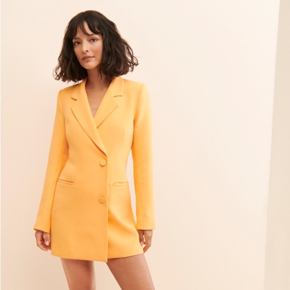 Women's Yellow Blazer Dress THE WOLF GANG